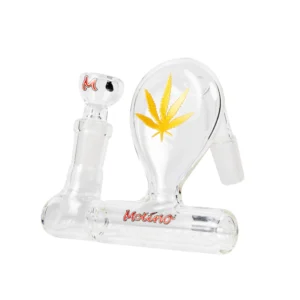 MolinoGlass | Gold Stemless Inline Pre-Cooler with Engraved Leaf