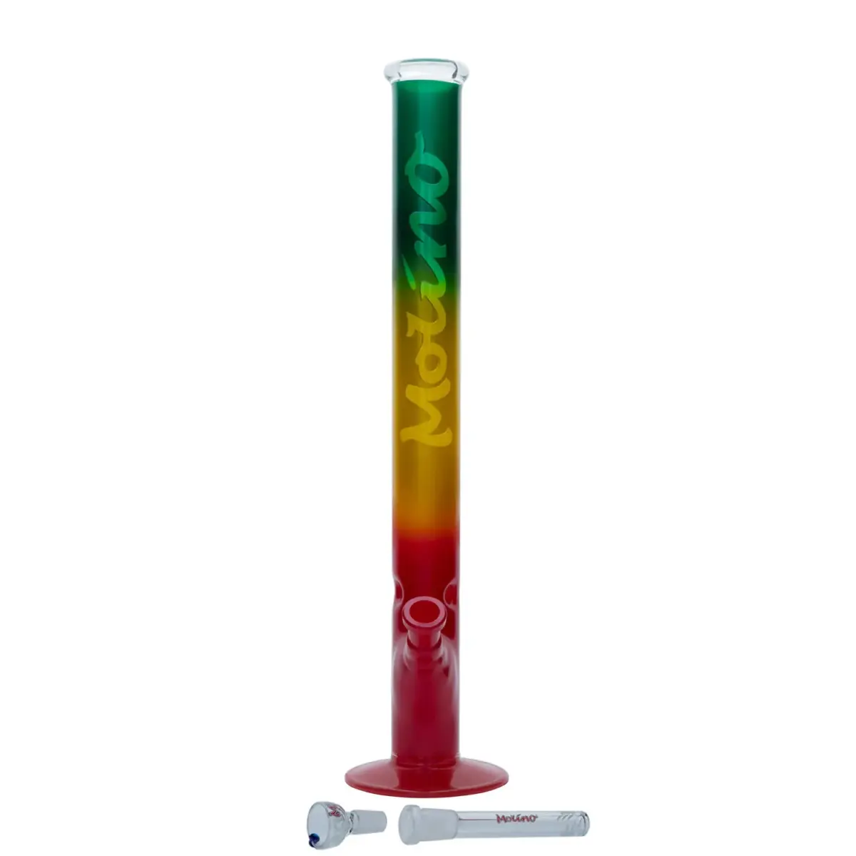 MolinoGlass | Rasta - Coated Cylinder Glass Bong | 7mm - Image 4