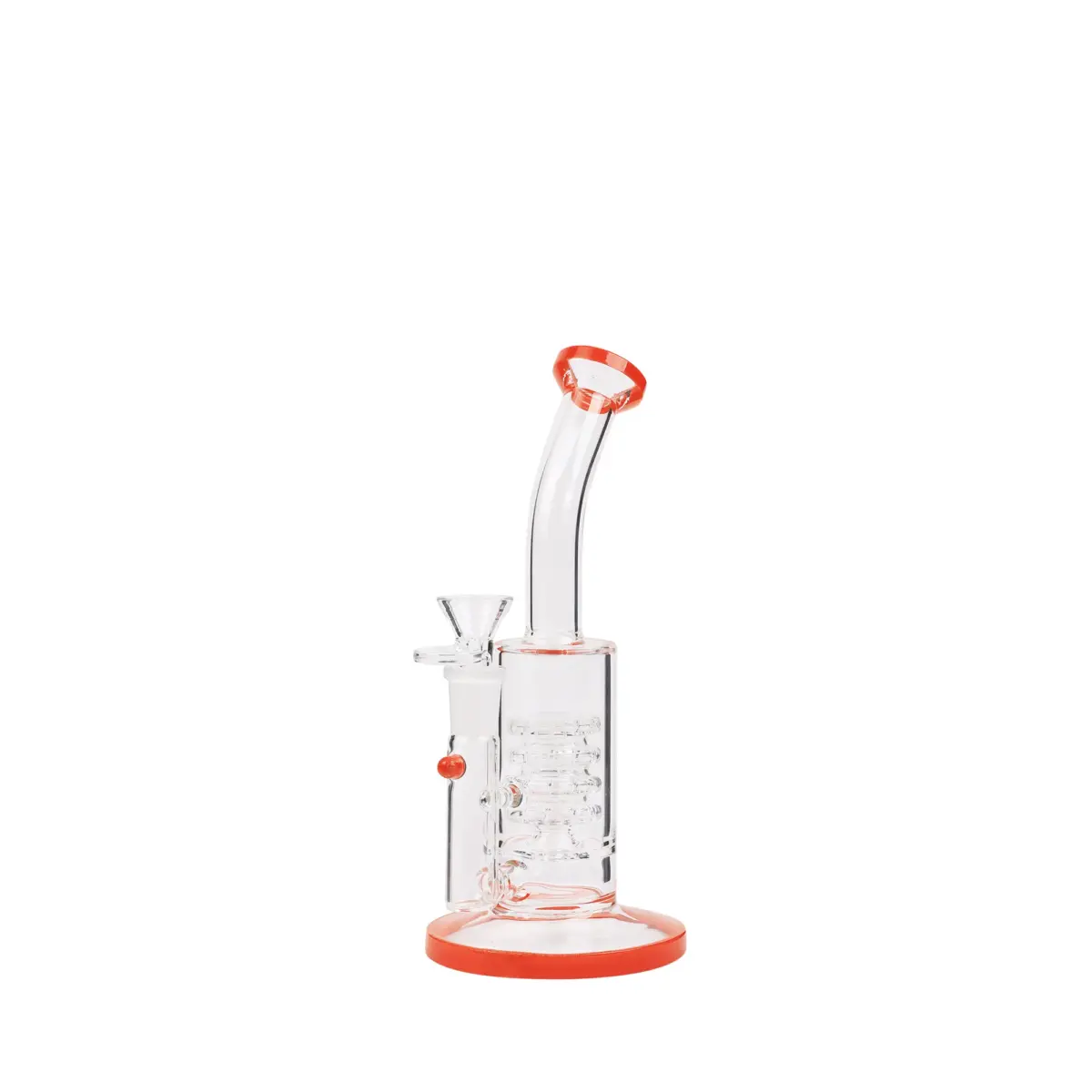 Orange Stemless Percolator - Glass Bong - Image 1