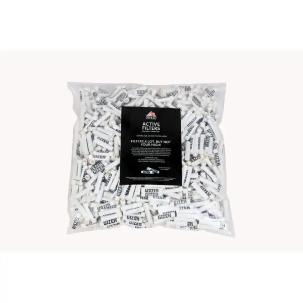 Gizeh | 6mm - Active Carbon Filter - Black | 1000pcs