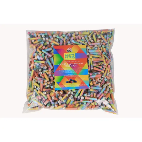 Gizeh | 6mm - Active Carbon Filter - Rainbow | 1000pcs