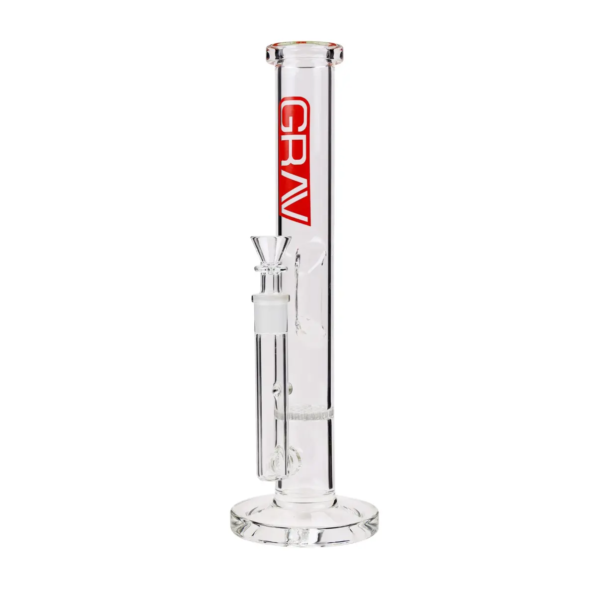 Grav | Red - Stemless Percolator Glass Bong - Image 1