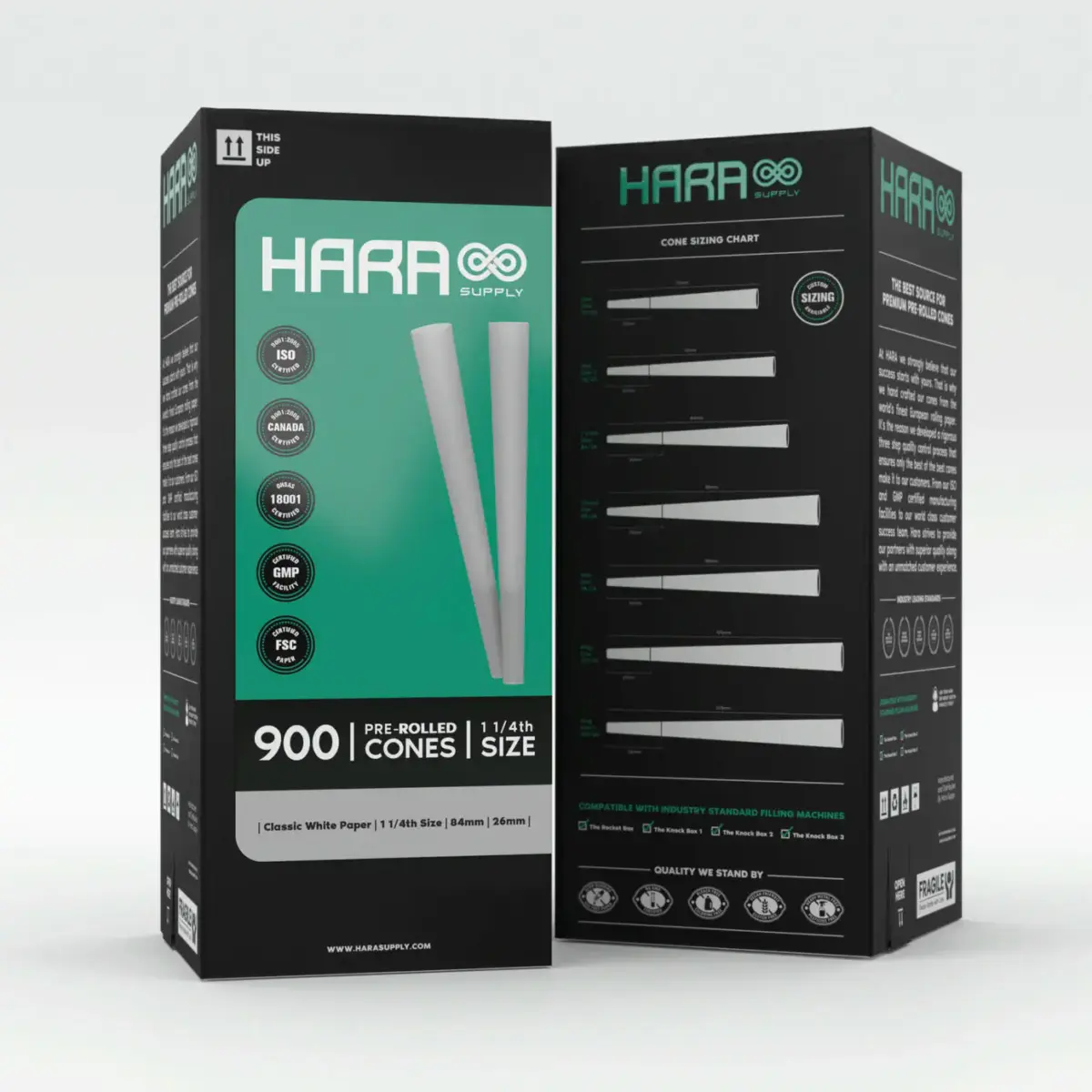 Hara | Unbleached - 1 1/4 Pre Rolled Cone | 900pcs - Image 1