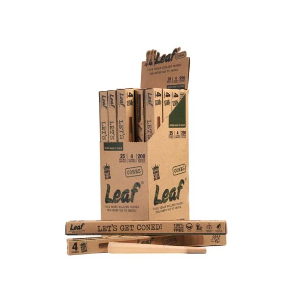 Leaf | Unbleached - KS Pre Rolled Cone x4 | 25pcs