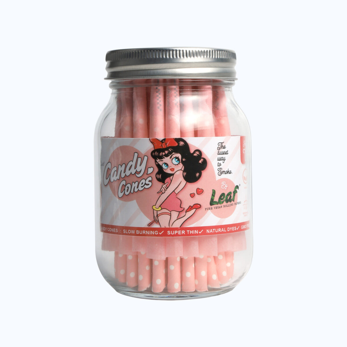 Leaf | Pink Candy Cone - KS Pre Rolled Cone | 40pcs - Image 1