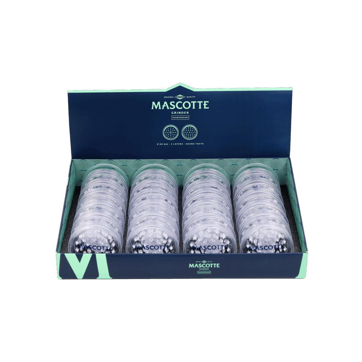 Mascotte | 2layer Transparant Grinder 55mm | 24pcs - Image 2