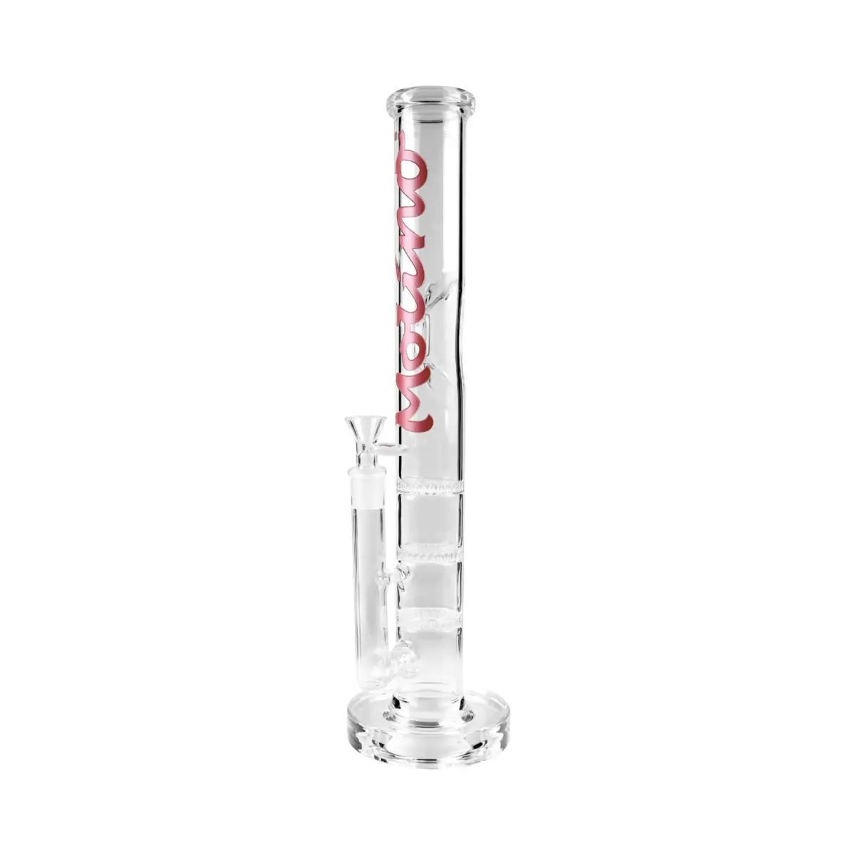 MolinoGlass | Pink Triple Disc - Stemless Percolator Bong - Image 1