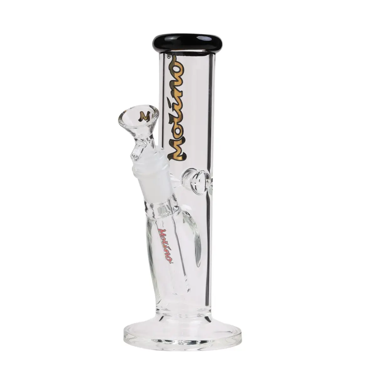 MolinoGlass | Tiny Golden Black - Cylinder Glass Bong - Image 1