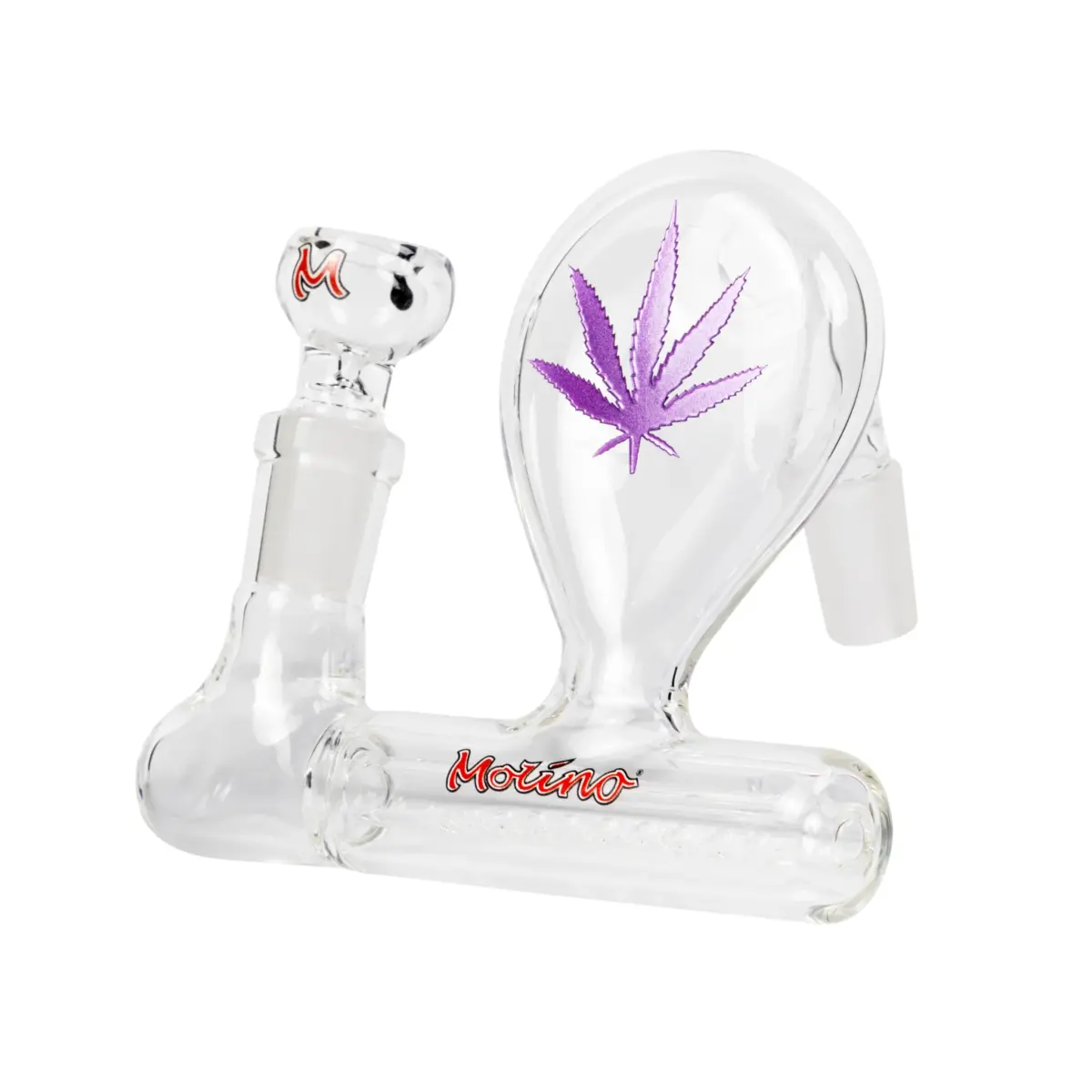 MolinoGlass | Purple Stemless Inline Pre-Cooler with Engraved Leaf - Image 1