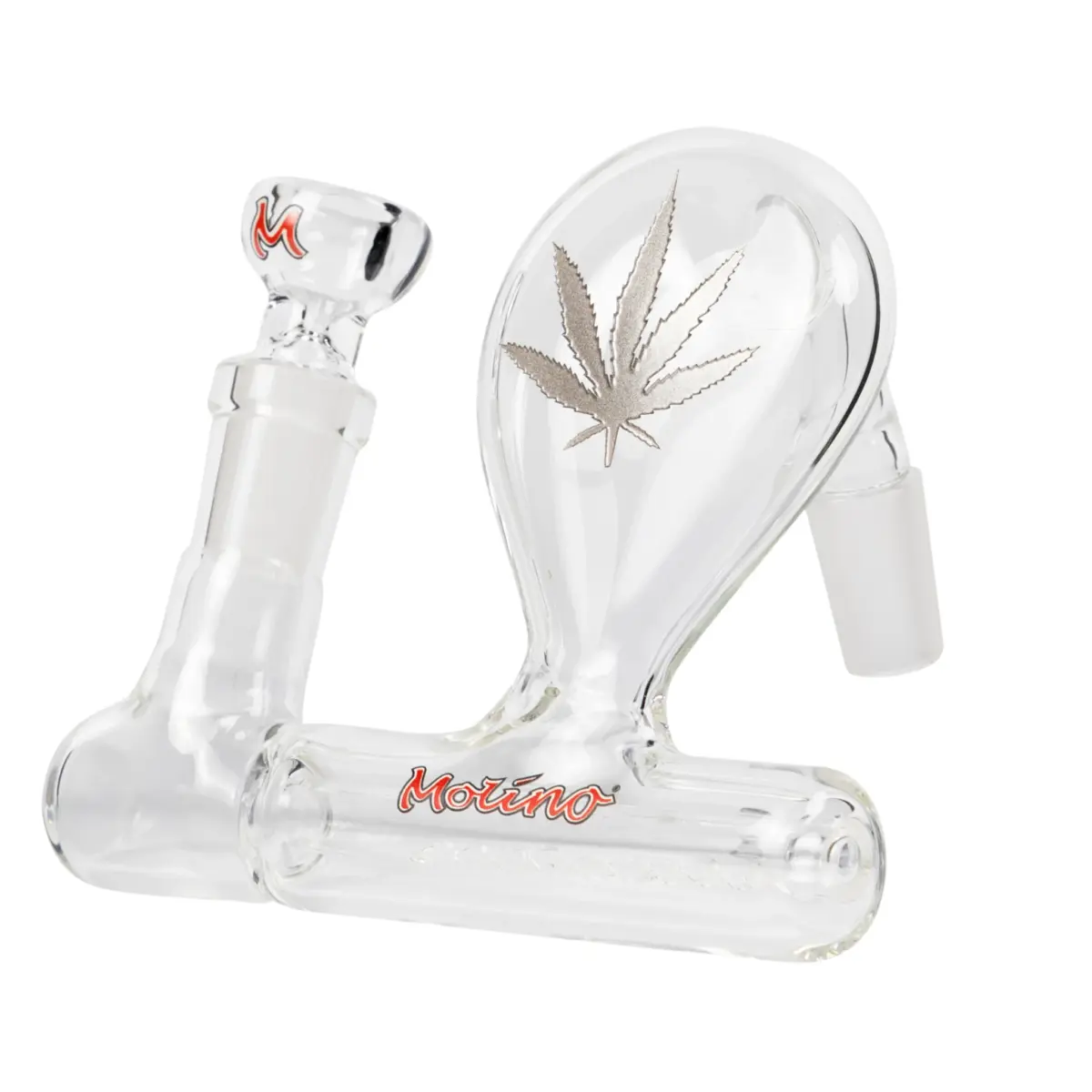 MolinoGlass | Silver Stemless Inline Pre-Cooler with Engraved Leaf - Image 1