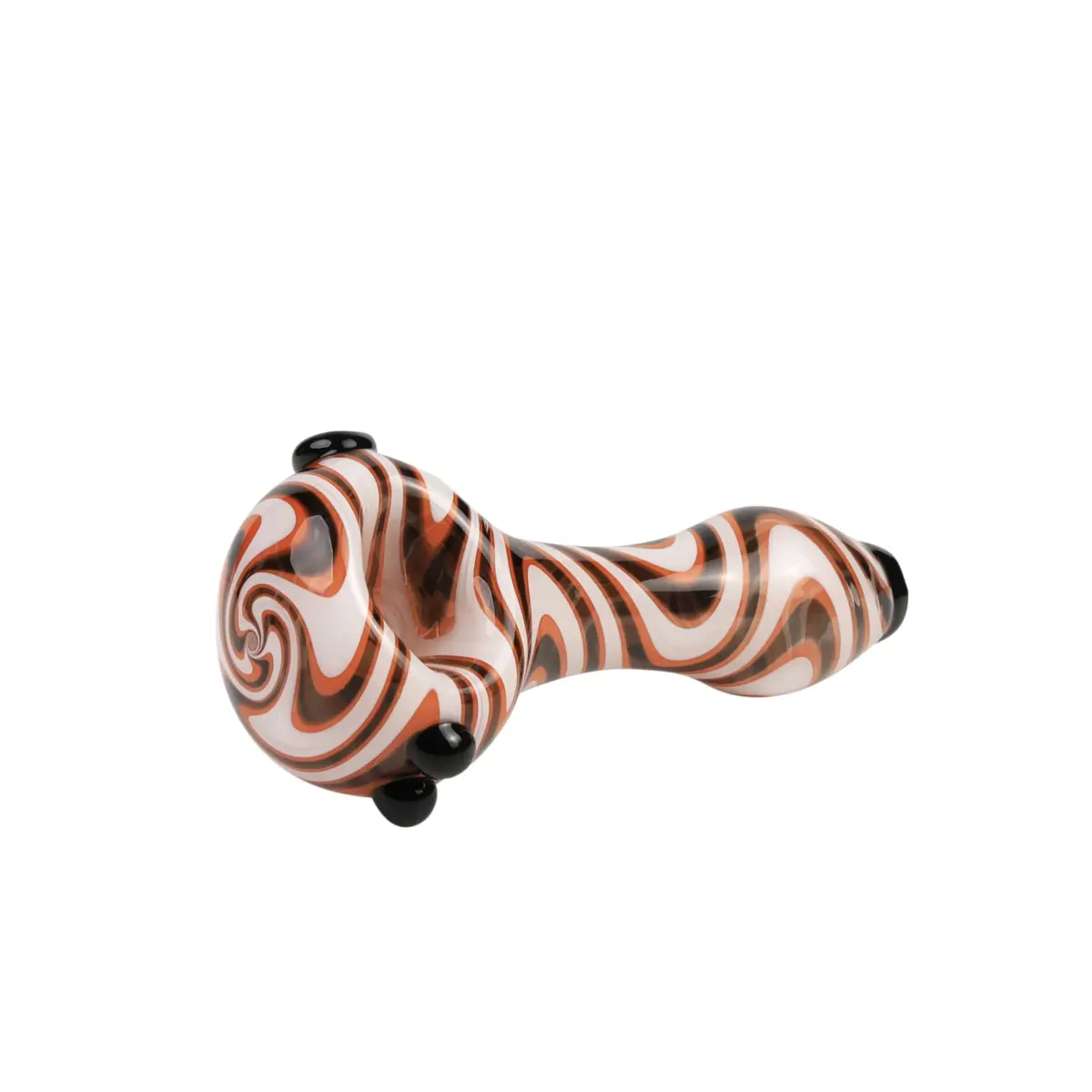 MolinoGlass | Orange White Hurricane - Glass Pipe - Image 1
