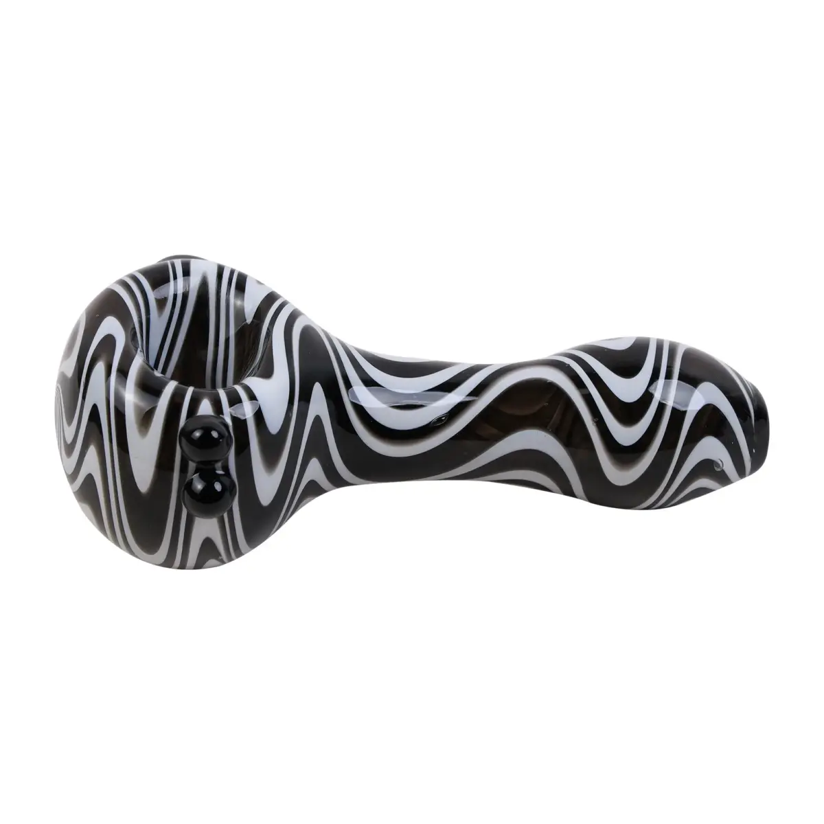 MolinoGlass | Black White Hurricane - Glass Pipe - Image 1