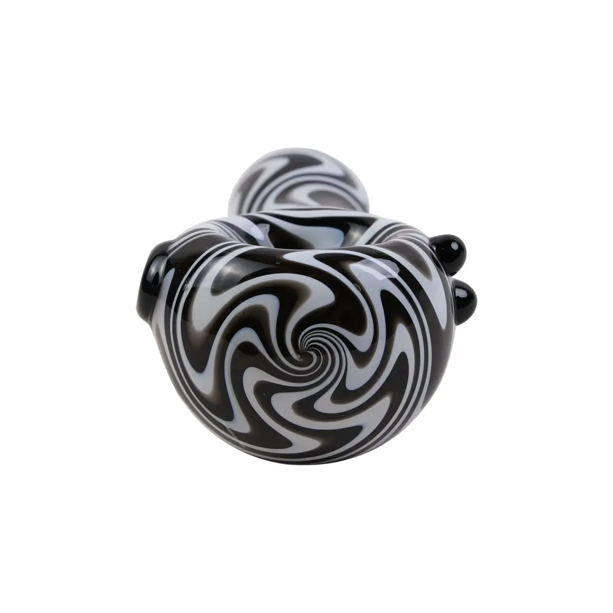 MolinoGlass | Black White Hurricane - Glass Pipe - Image 2