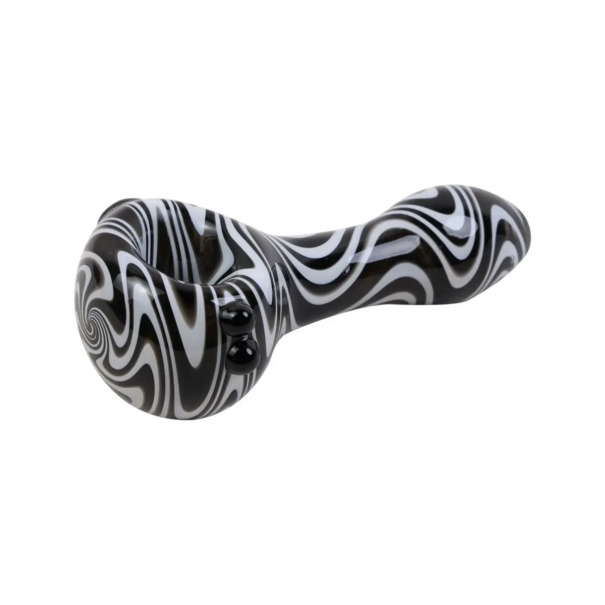 MolinoGlass | Black White Hurricane - Glass Pipe - Image 4