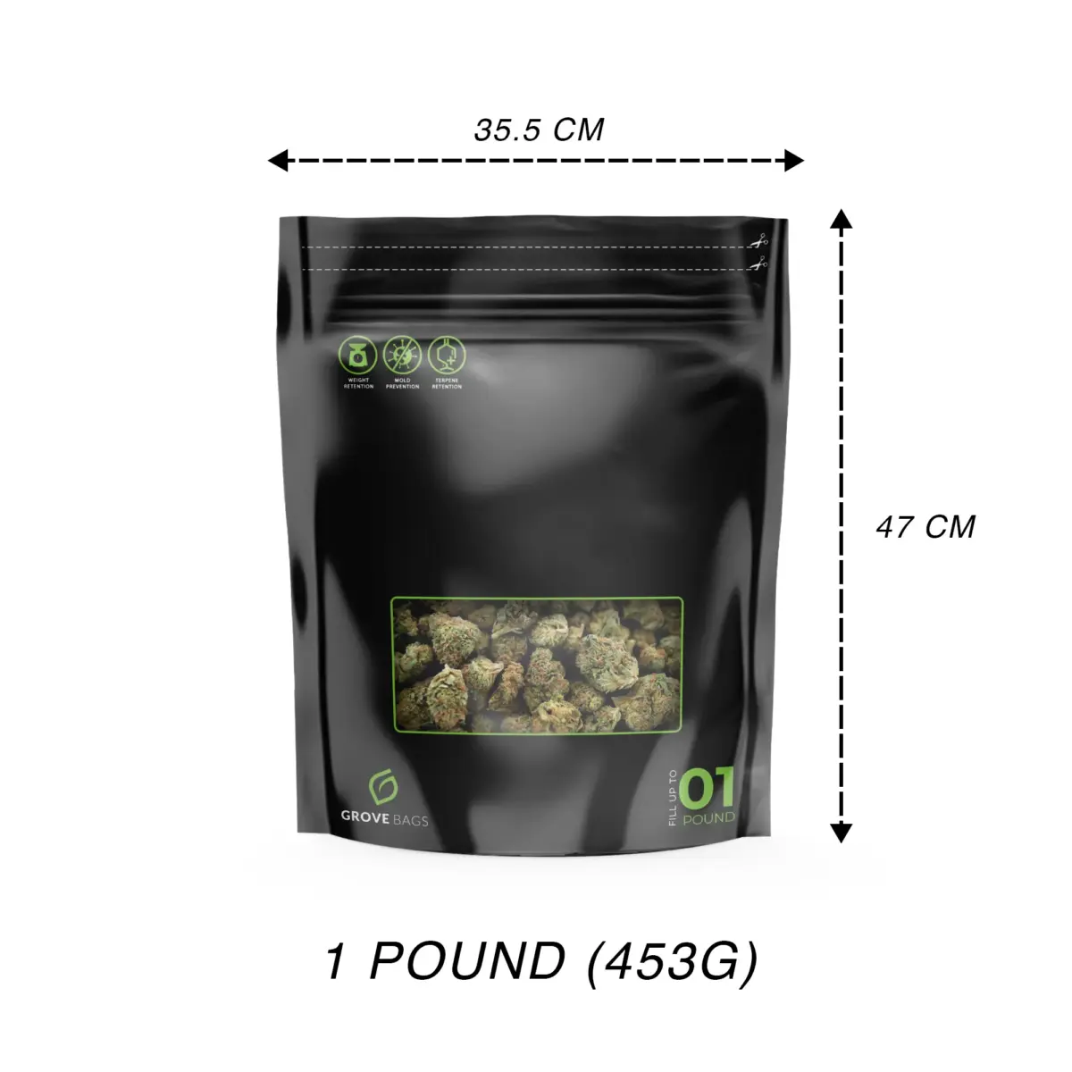 Grovebag | Window - Terploc Bag | 1lb - Image 1