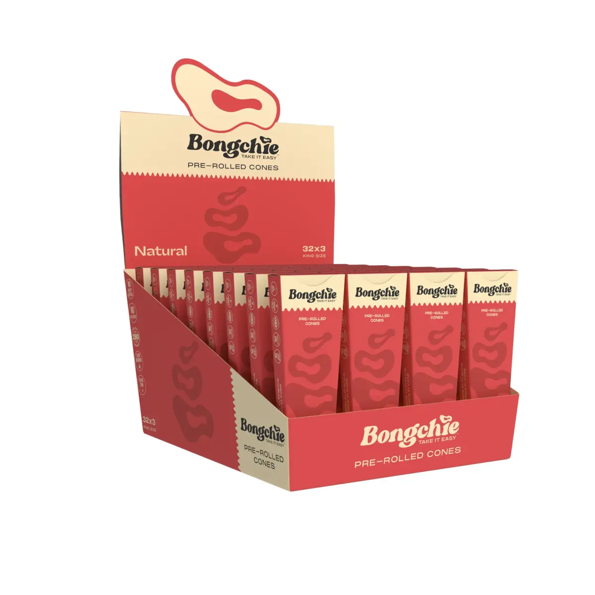 Bongchie | Unbleached - KS Pre Rolled Cone | 32pcs - Image 1