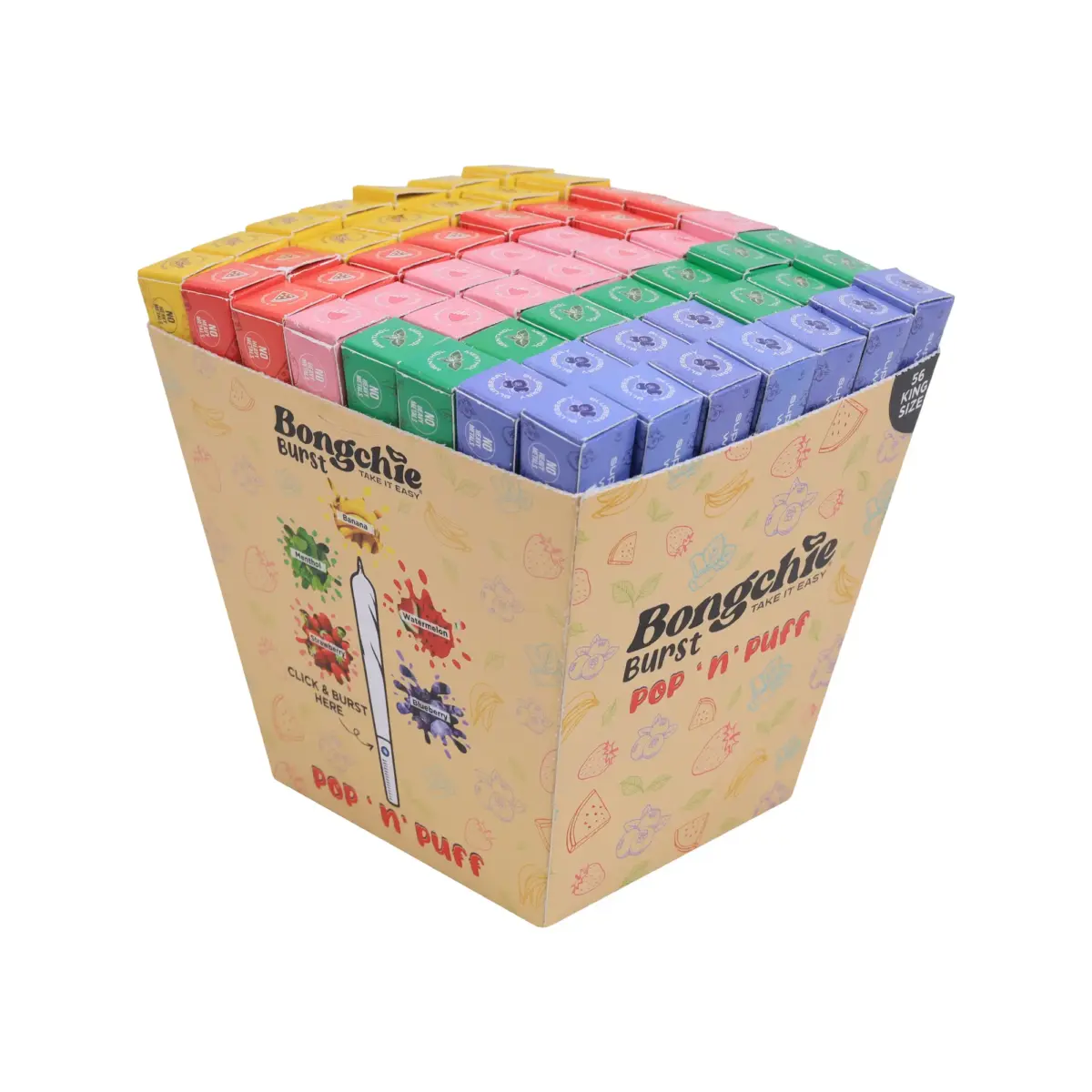 Bongchie | Mix - KS Pre Rolled Cone | 56pcs - Image 1