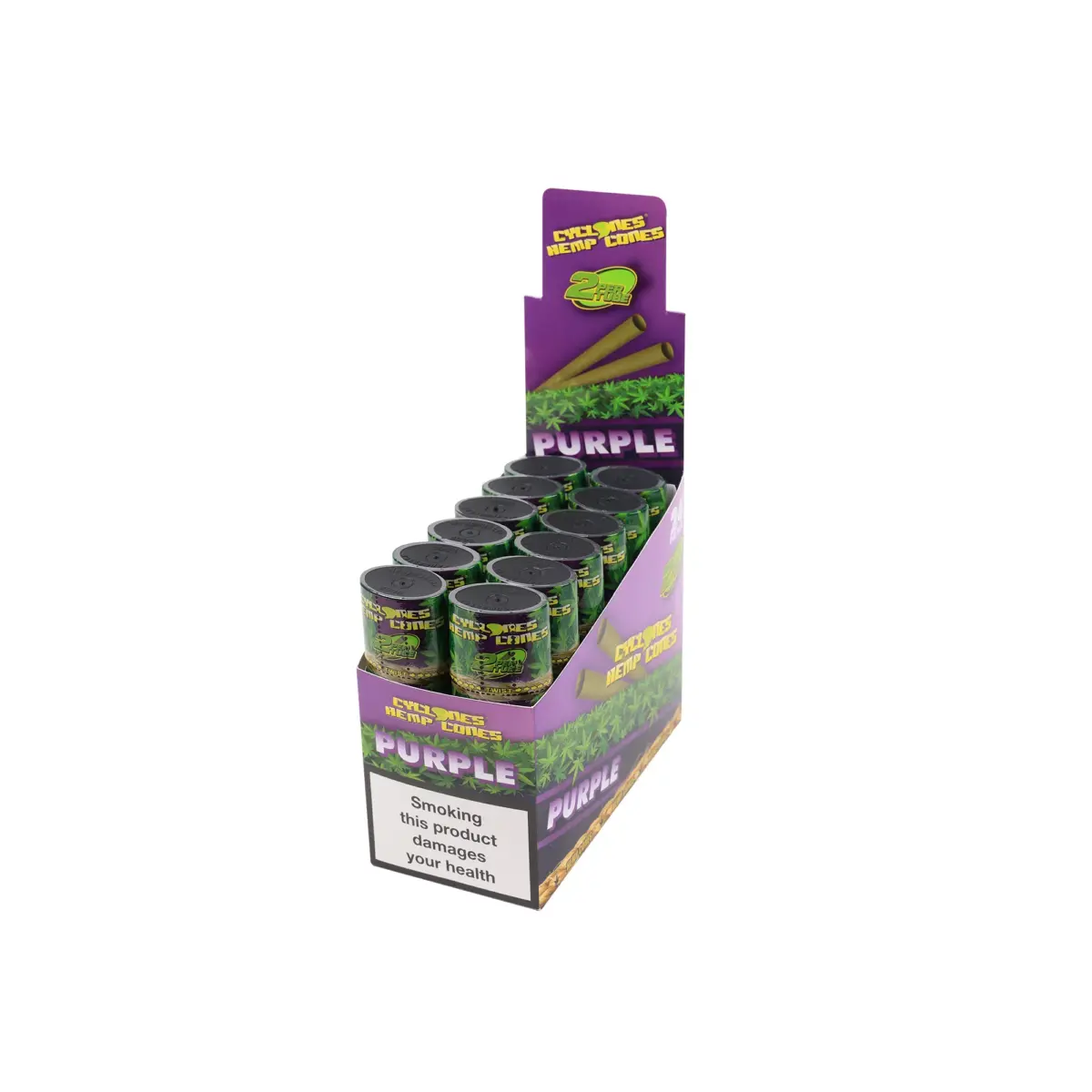 Cyclones | Purple - 2 Hemp Cones | 12pcs - Image 3