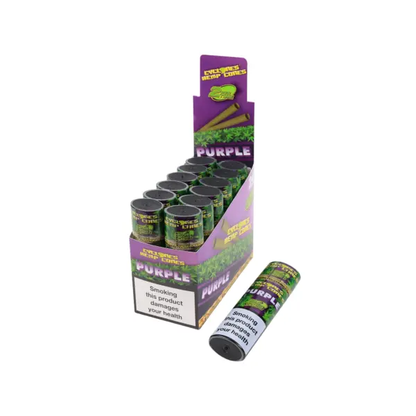 Cyclones | Purple - 2 Hemp Cones | 12pcs