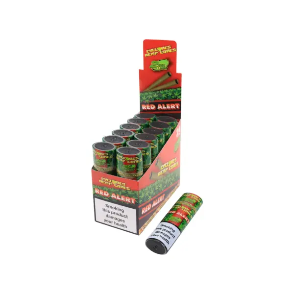 Cyclones | Red - 2 Hemp Cones | 12pcs