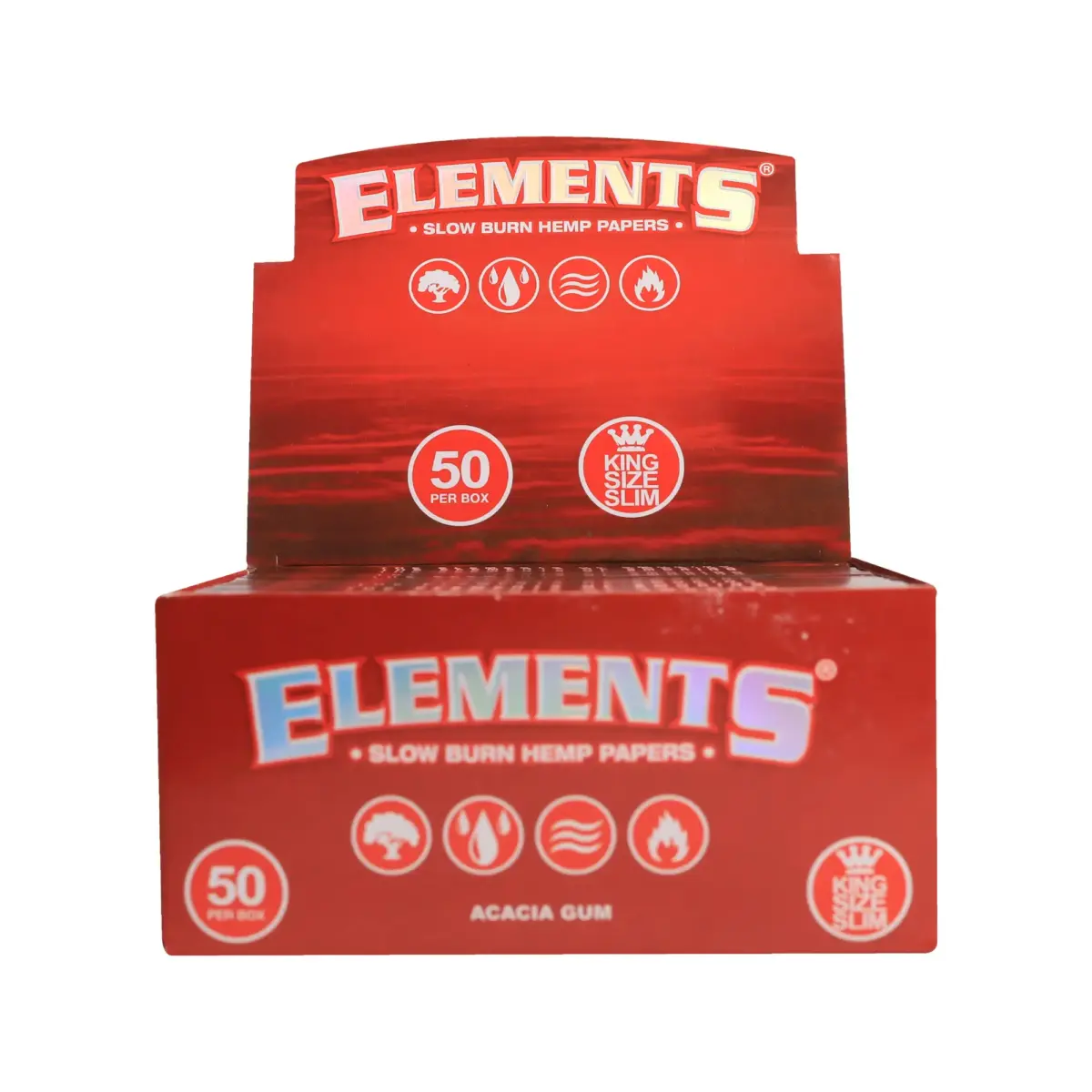 Elements | Red Hemp - KSS Rolling Paper | 50pcs - Image 4