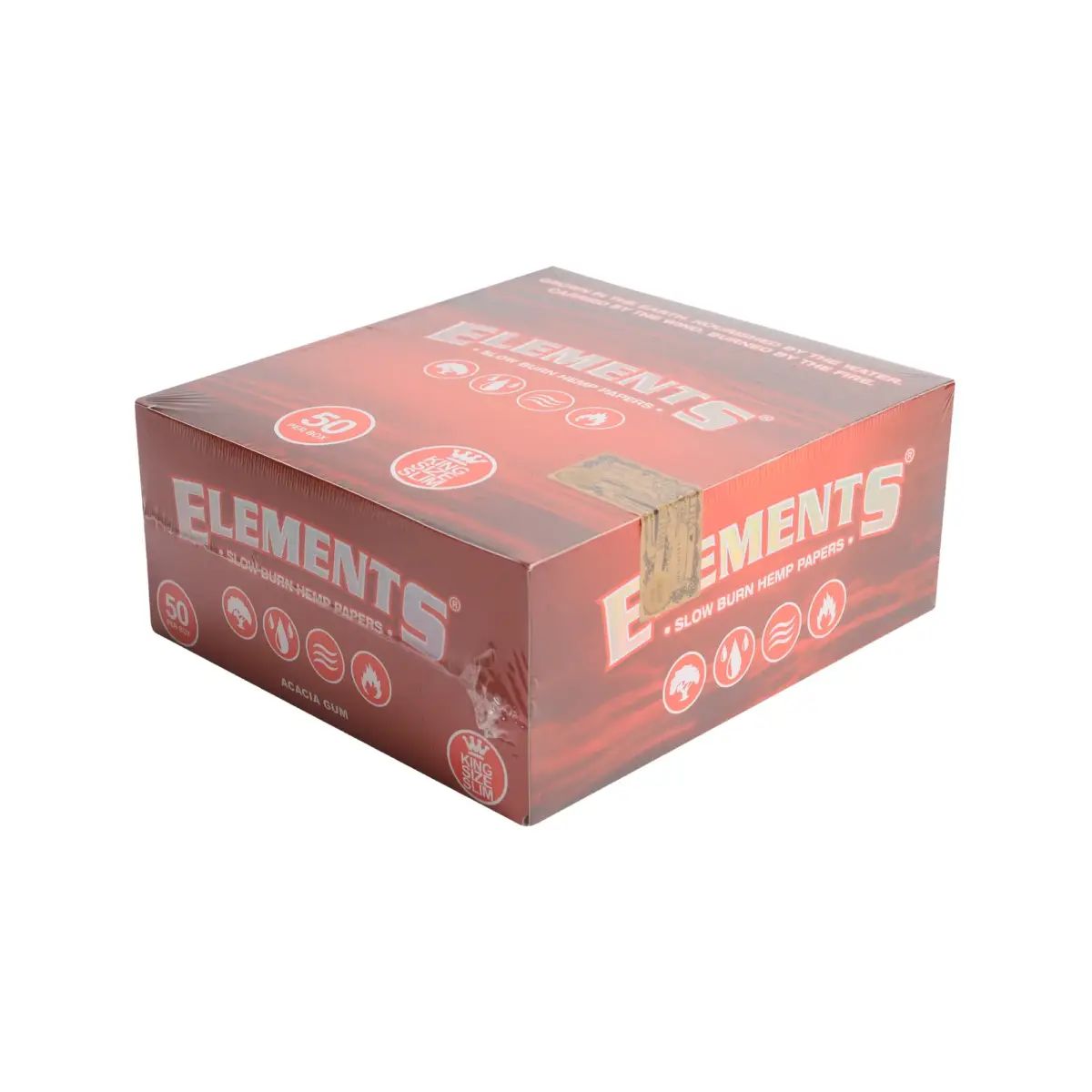 Elements | Red Hemp - KSS Rolling Paper | 50pcs - Image 6