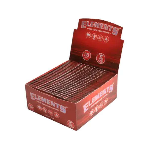 Elements | Red Hemp - KSS Rolling Paper | 50pcs