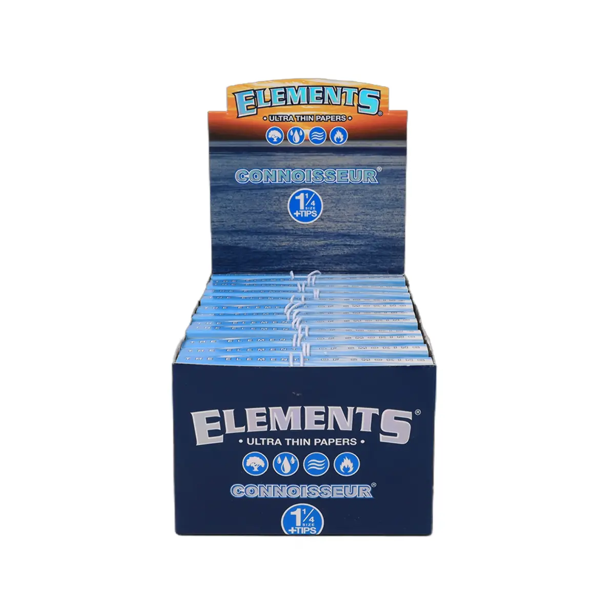 Elements | Ultra Thin Connoisseur - 1 1/4 Rolling Paper w/ Tip | 24pcs - Image 3