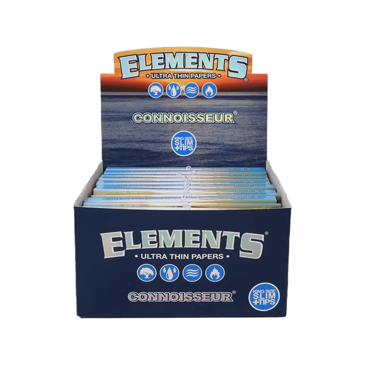Elements | Ultra Thin Connoisseur - KSS Rolling Paper w/ Tip | 24pcs - Image 2