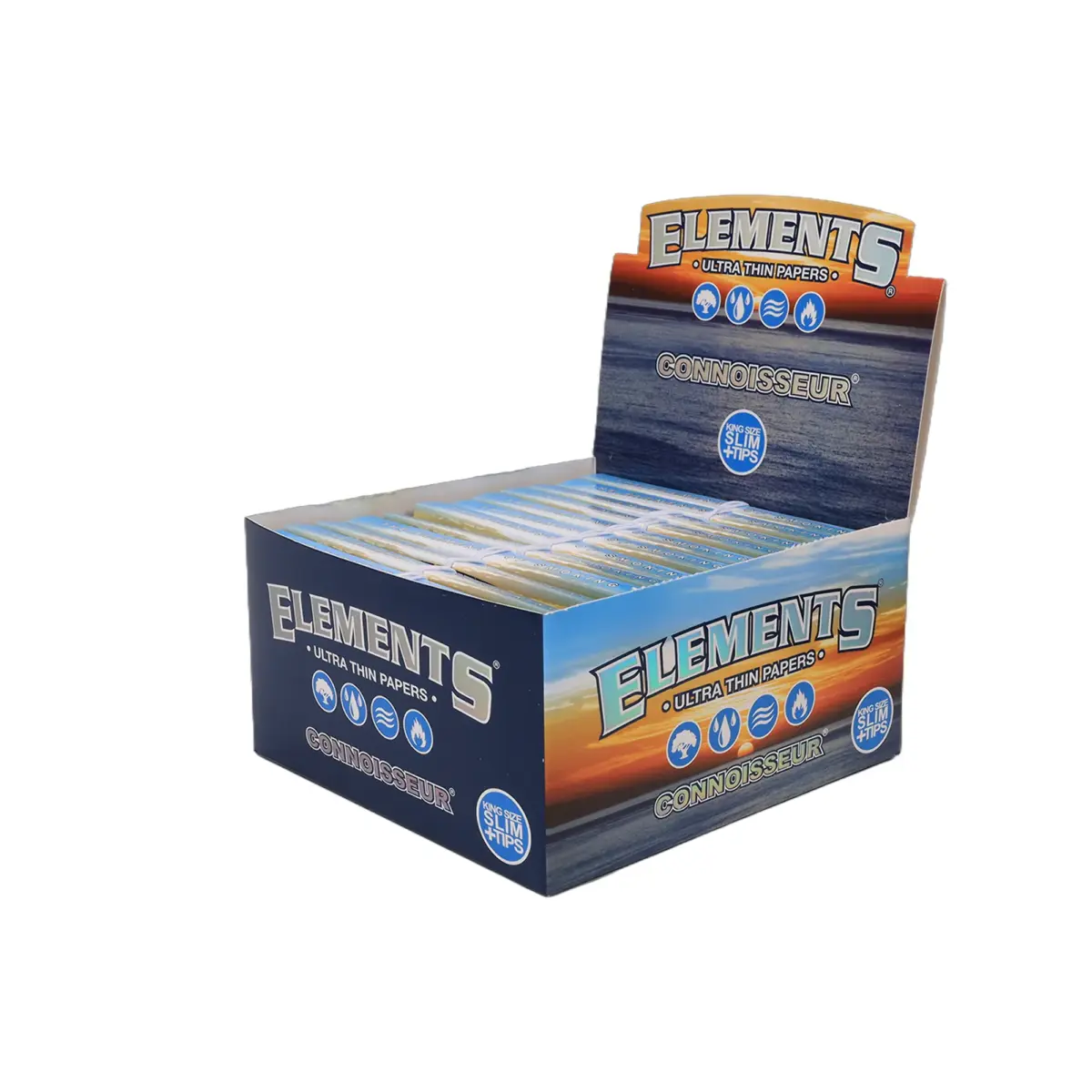 Elements | Ultra Thin Connoisseur - KSS Rolling Paper w/ Tip | 24pcs - Image 3