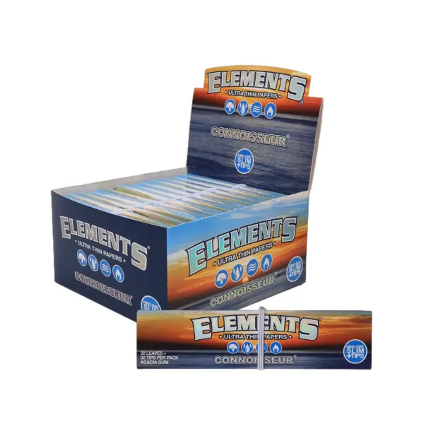 Elements | Ultra Thin Connoisseur - KSS Rolling Paper w/ Tip | 24pcs
