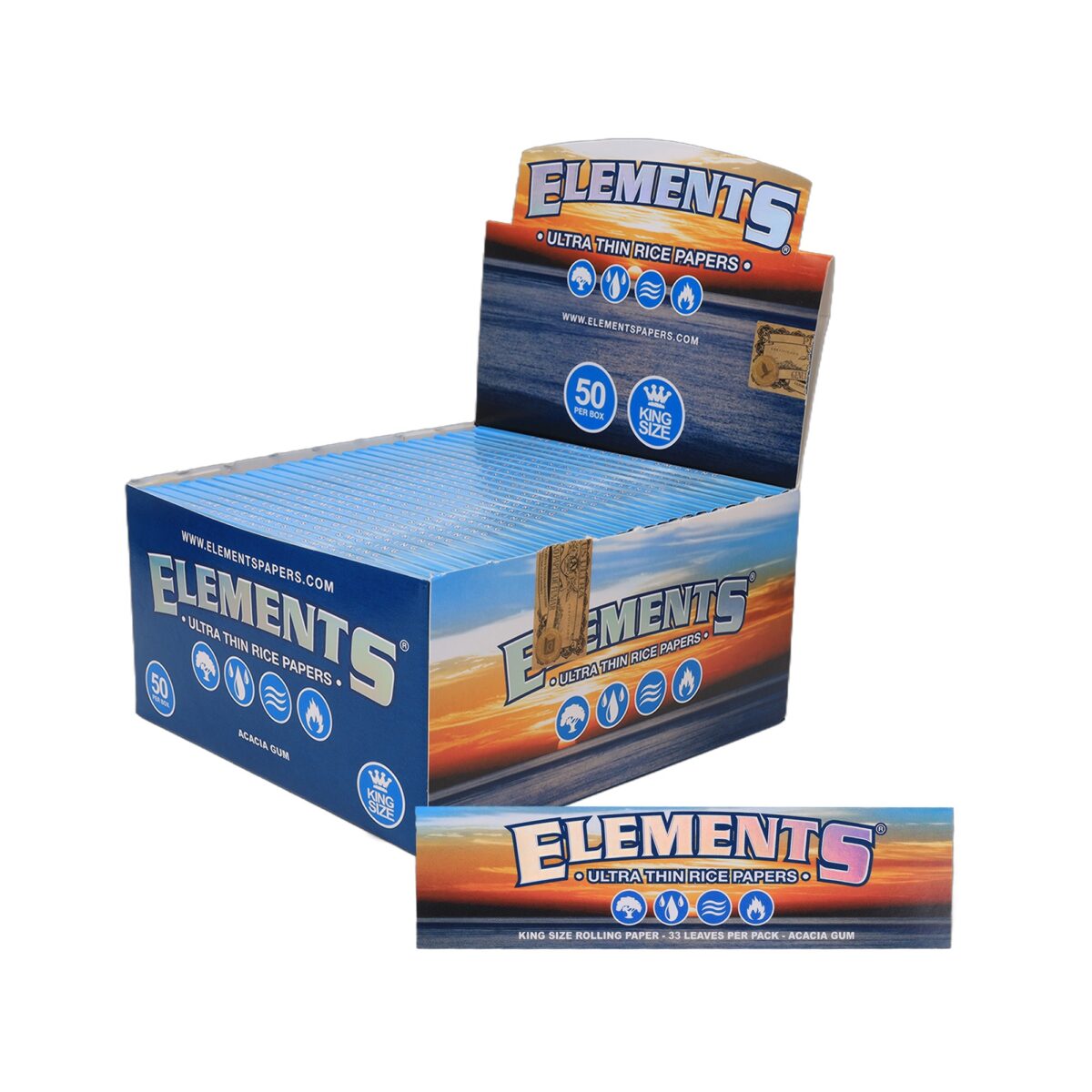 Elements | Ultra Thin - KS Rolling Paper | 50pcs - Image 1