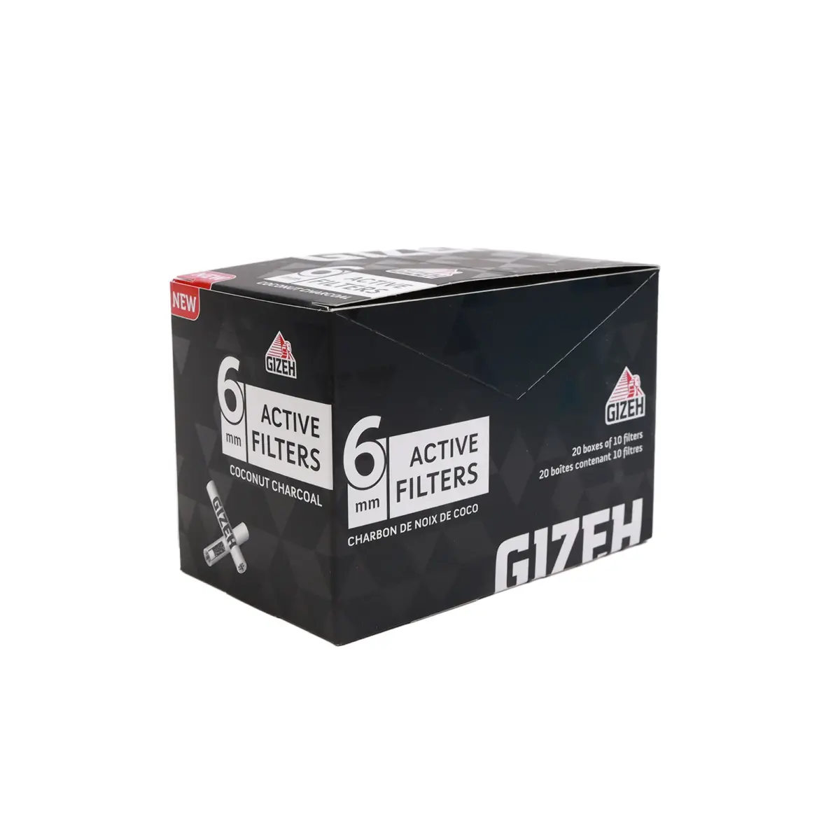 Gizeh | 6mm - Active Carbon Filter - Black x10 | 20pcs - Image 4