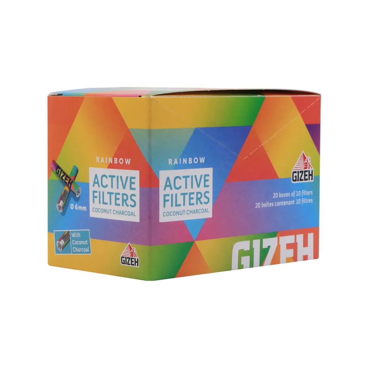 Gizeh | 6mm - Active Carbon Filter - Rainbow x10 | 20pcs - Image 7
