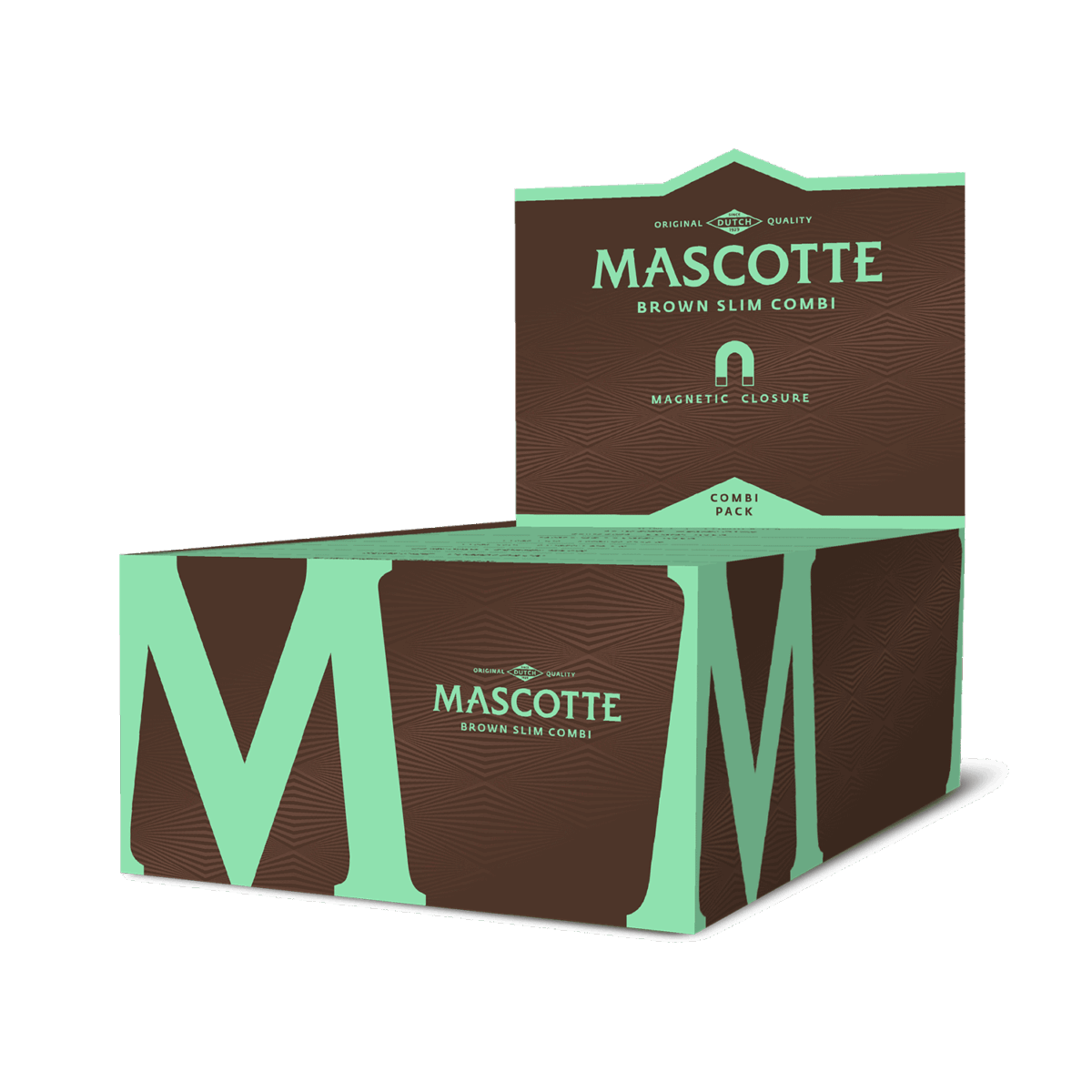 Mascotte | Brown Combi - KSS Rolling Paper w/ Tip & Magnet Closure | 26pcs - Image 1