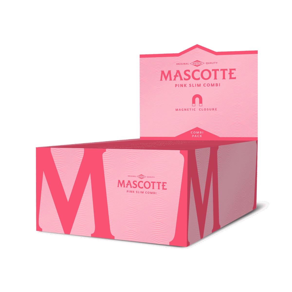 Mascotte | Pink Combi - KSS Rolling Paper w/ Tip & Magnet Closure | 26pcs - Image 1