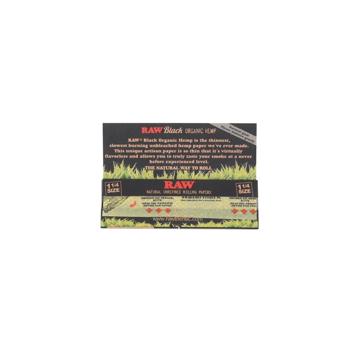 RAW | Black Organic - 1 1/4 Rolling Paper | 24pcs - Image 3