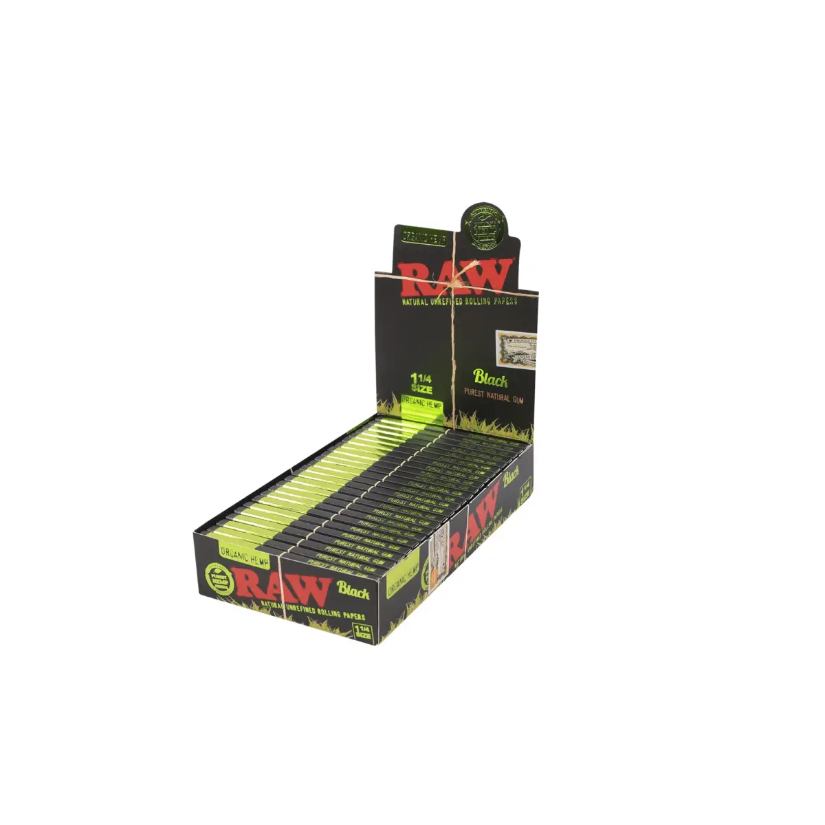 RAW | Black Organic - 1 1/4 Rolling Paper | 24pcs - Image 5