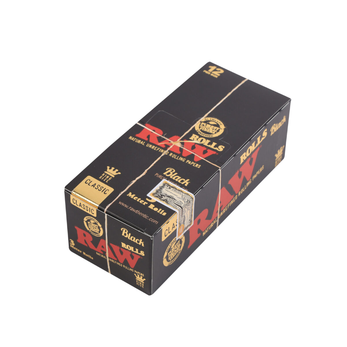 RAW | Black Classic 3m - Roll Paper | 12pcs - Image 5