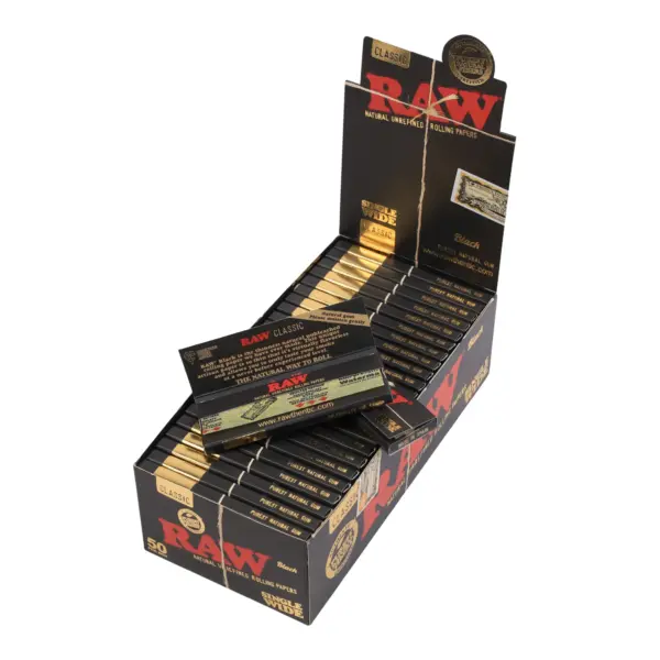 RAW | Black Classic - Single Wide Rolling Paper | 50pcs