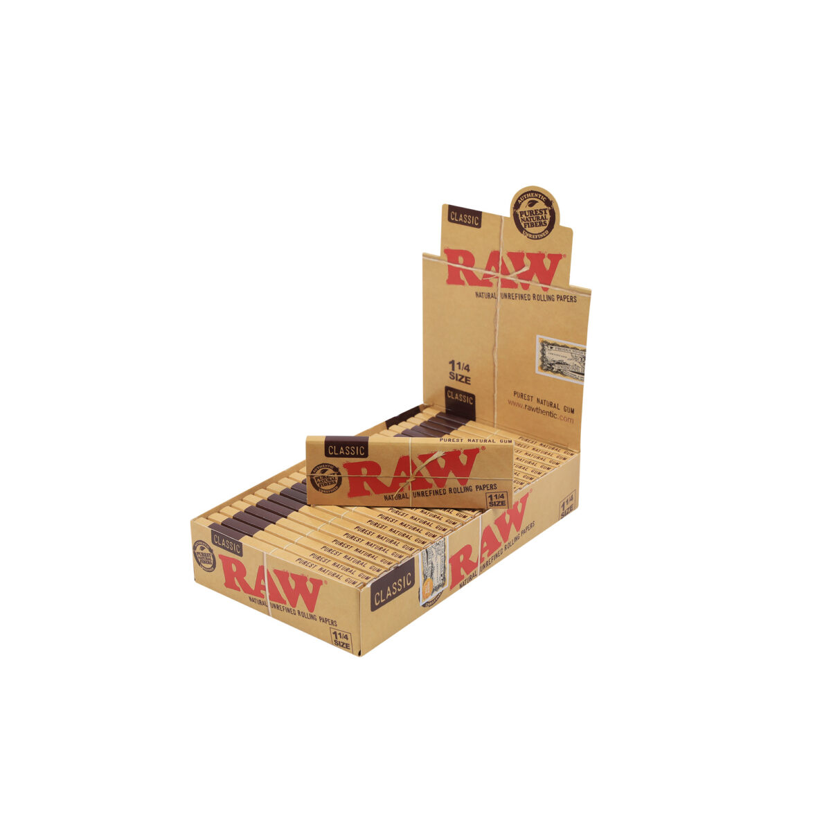 RAW | Classic - 1 1/4 Rolling Paper | 24pcs - Image 1