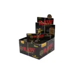 RAW | Black Classic Connoisseur - KSS Rolling Paper w/ Tip | 24pcs