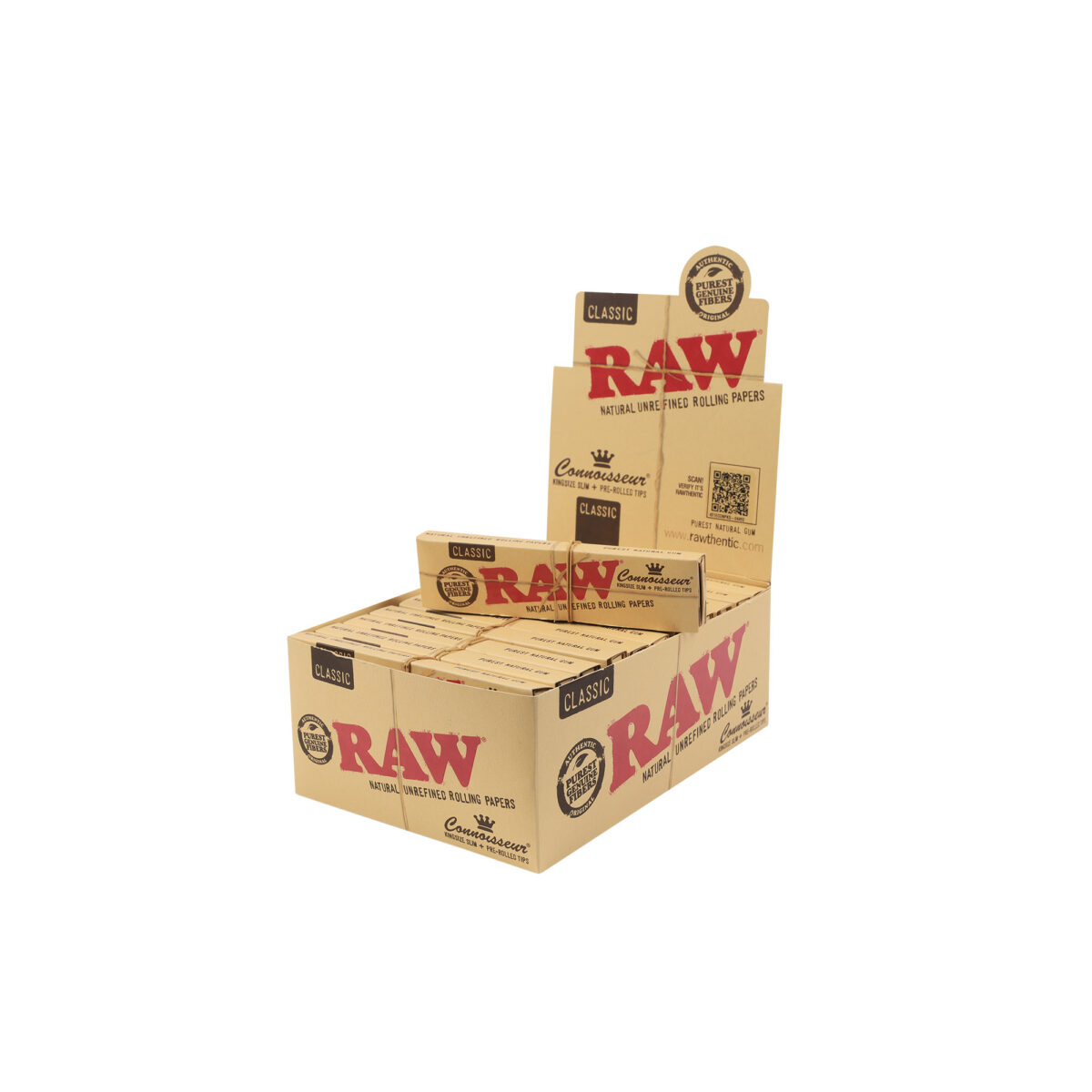 RAW | Classic Connoisseur - KSS Rolling Paper w/ Tip | 24pcs - Image 1