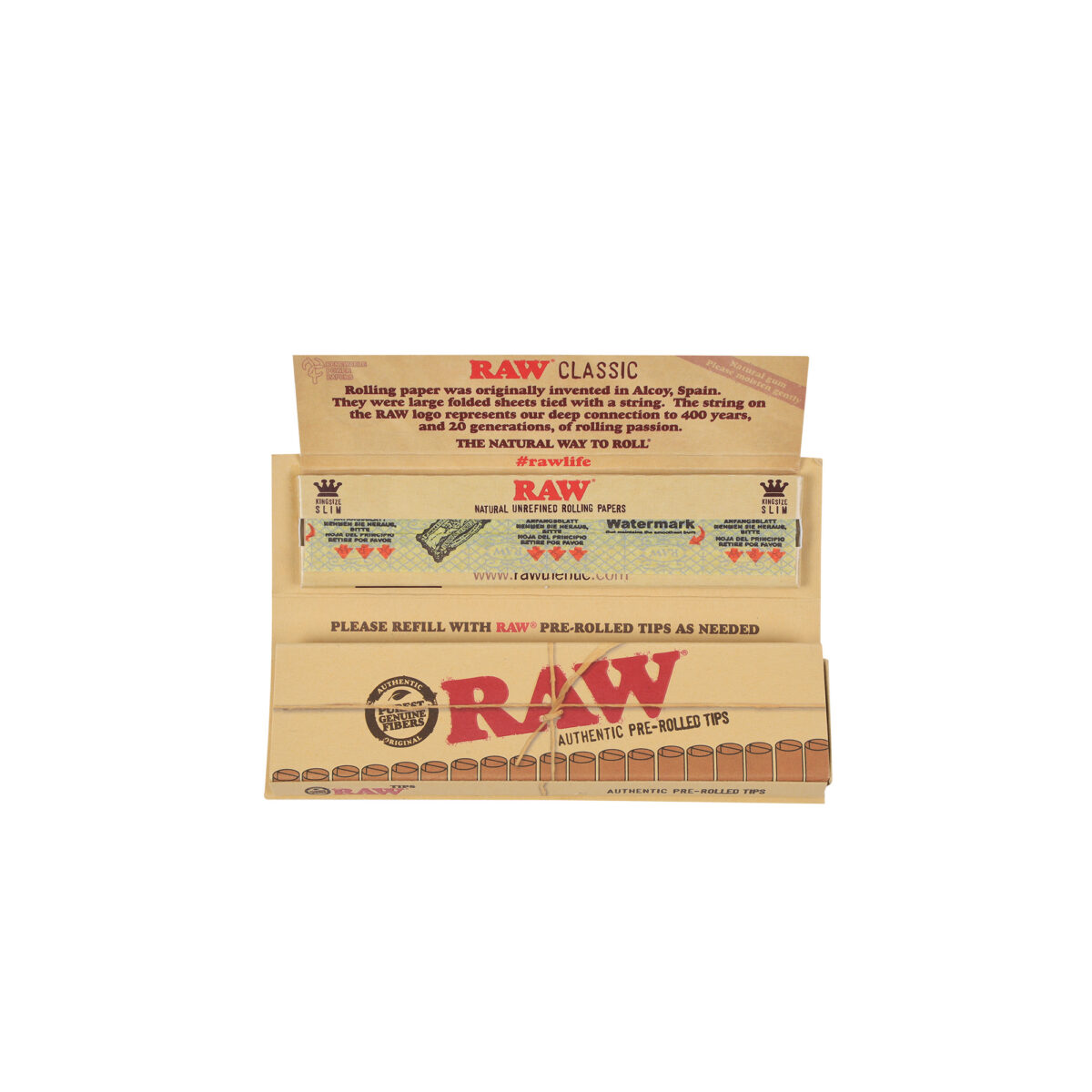 RAW | Classic Connoisseur - KSS Rolling Paper w/ Tip | 24pcs - Image 3