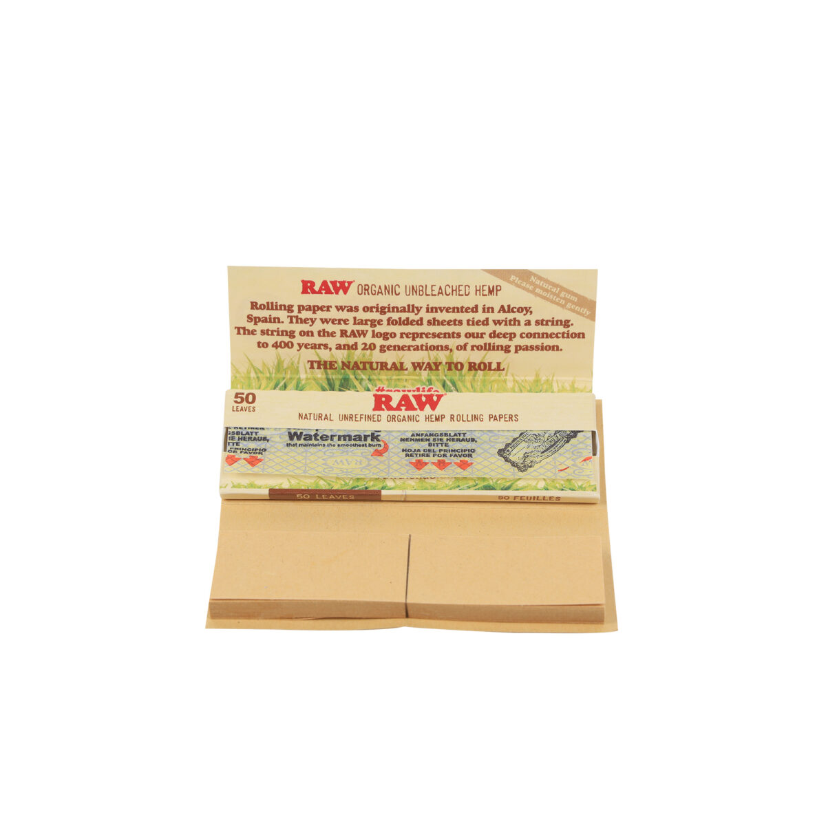 RAW | Organic Connoisseur - 1 1/4 Rolling Paper w/ Tip | 24pcs - Image 4