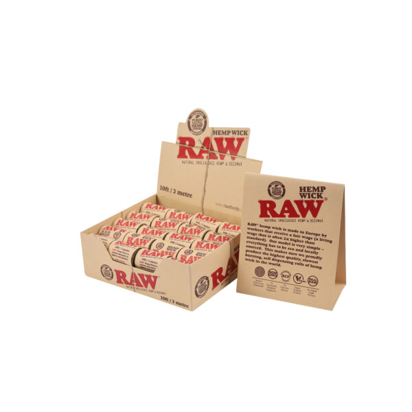 RAW | 3m - Hemp Wick | 40pcs