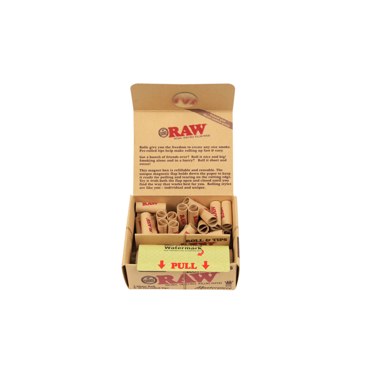 RAW | Classic Master Piece - KSS Rolling Paper w/ Pre Rolled Tip | 12pcs - Image 3