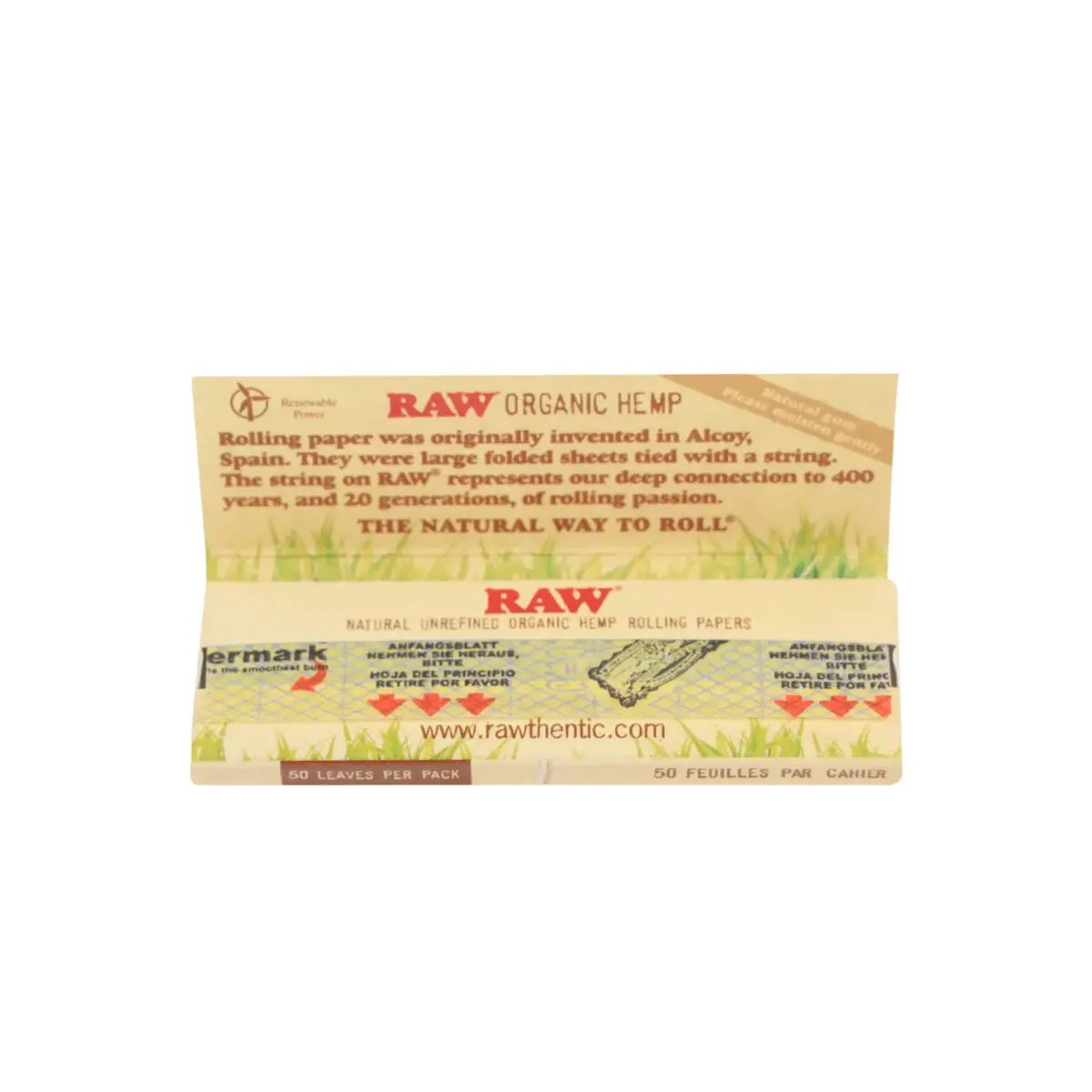 RAW | Organic - Single Wide Rolling Paper | 50pcs - Image 3