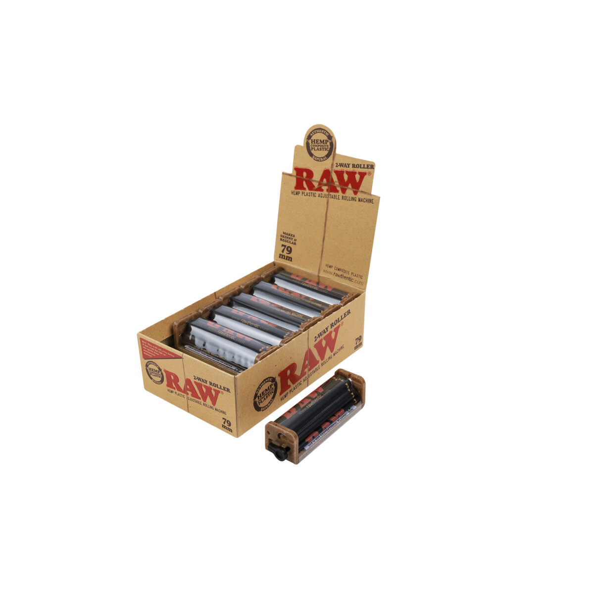 RAW | Black 79mm - Rolling Machine | 12pcs - Image 1