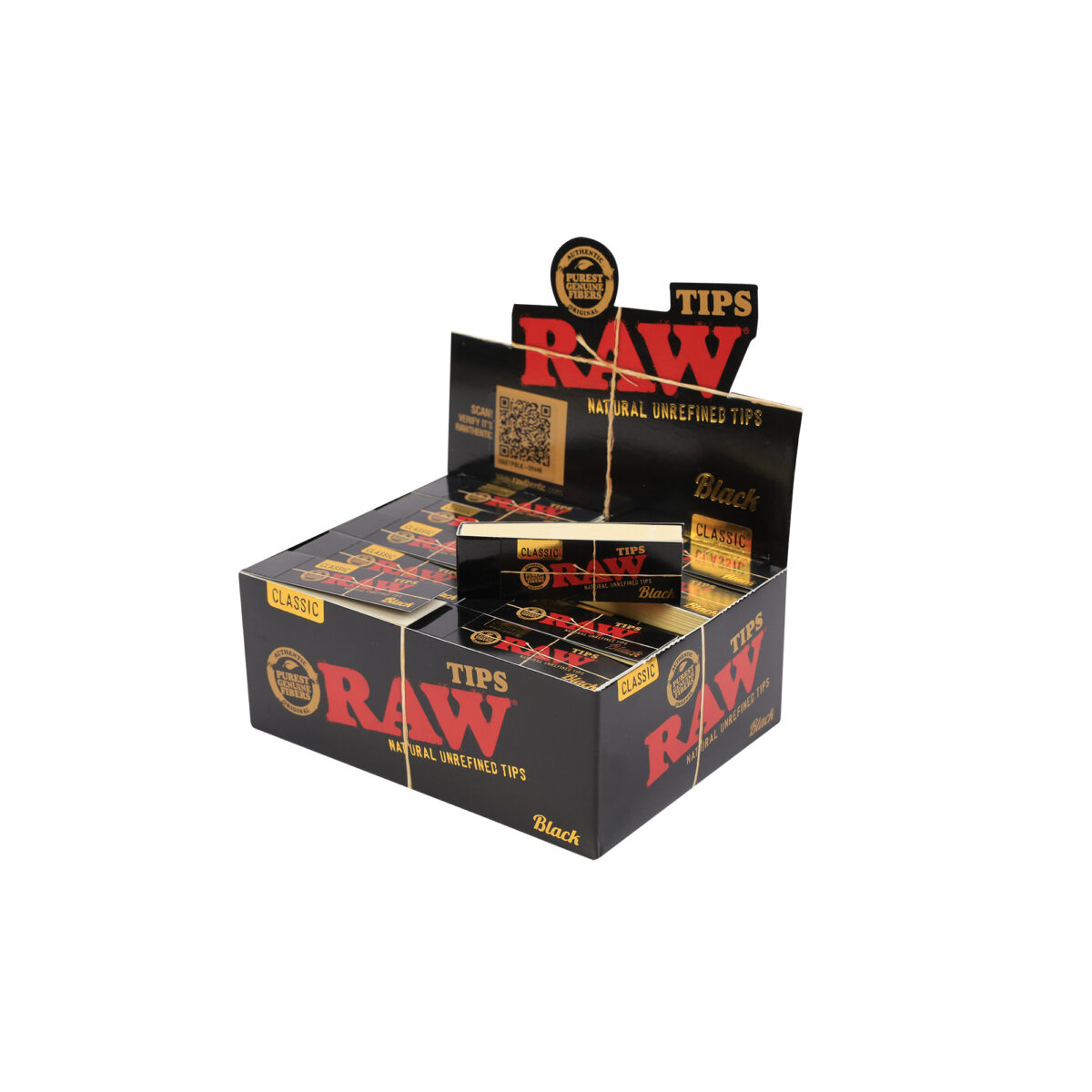 RAW | Black - Filter Tip | 50pcs - Image 1